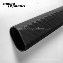 Tube de tube rectangulaire en fibre de carbone personnalisée 20 mm 30 mm